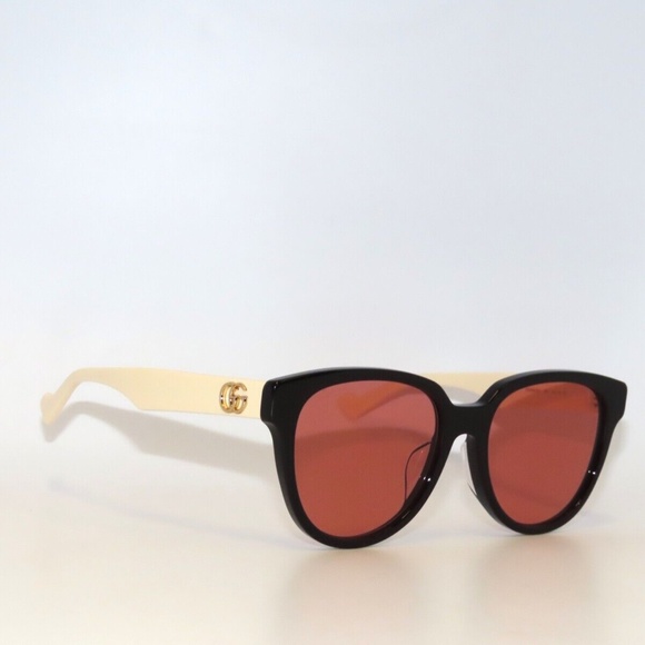 Gucci GG0960SA 004 Black White Orange Sunglasses 0960